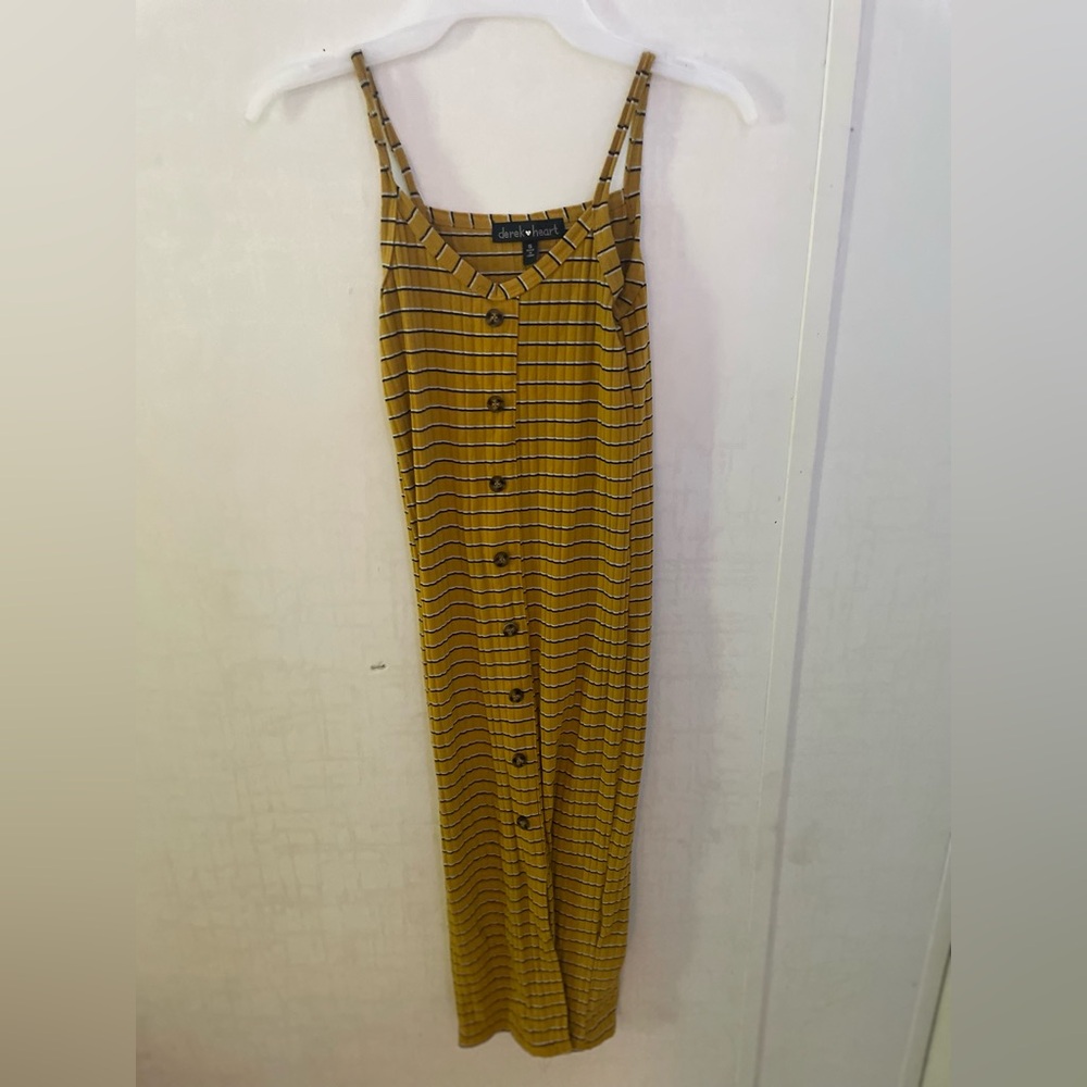 Yellow mid length dress